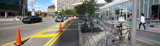 Civic Center Blvd. Contra-flow Bike Lane
